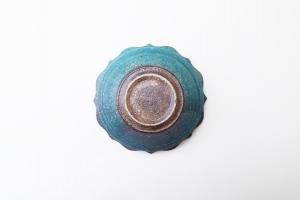 稜花鉢 イッチン 青