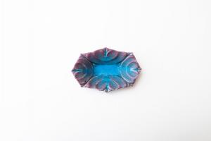 ハート鉢 長方 M 青