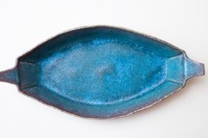 船形皿 M 青