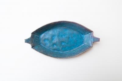 船形皿 L 青