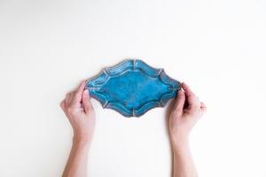 4トンガリ長菱 M 青