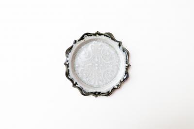 8トンガリ リム皿 S イッチン 白B