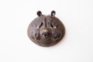 壁掛け お面 クマ