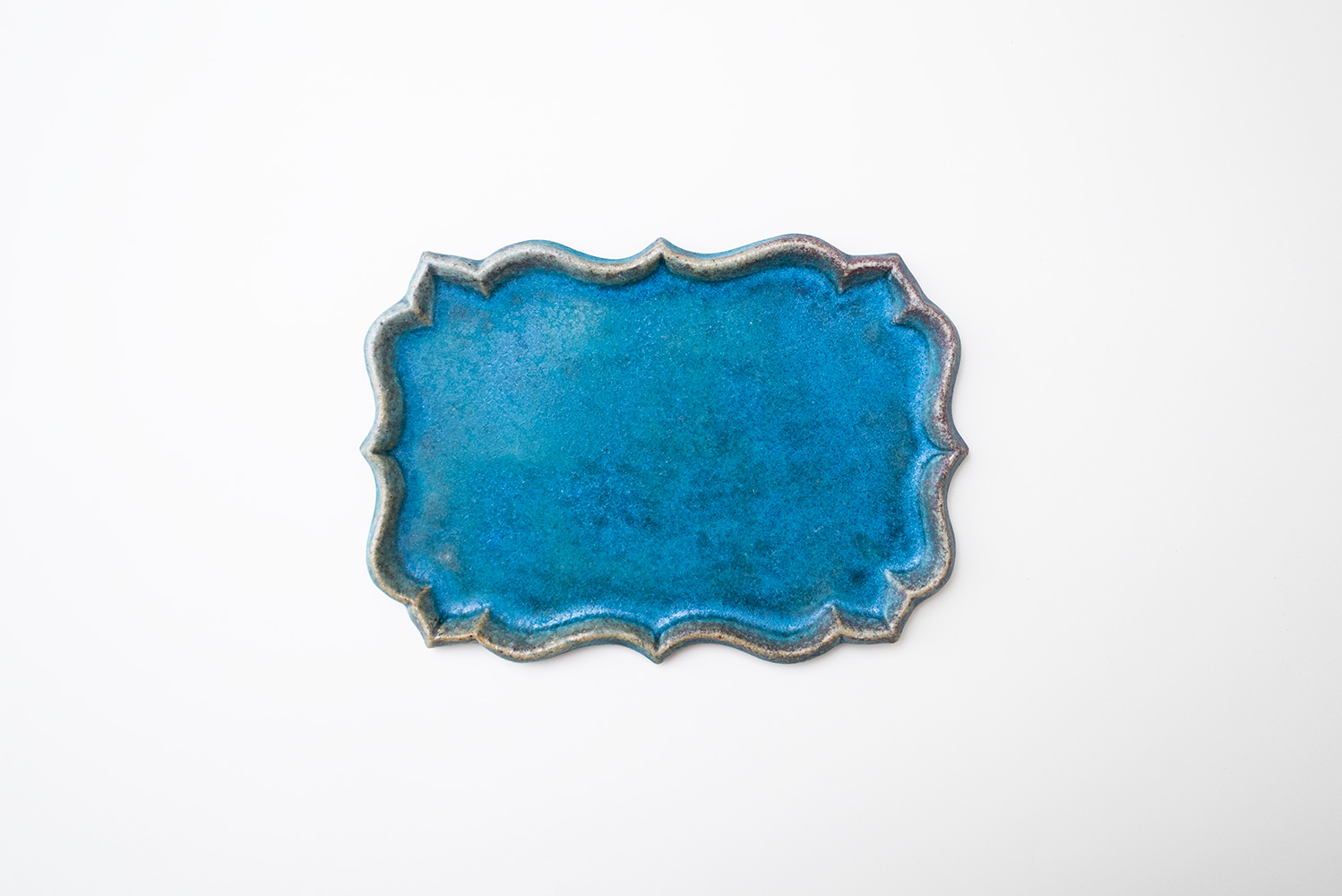 トンガリ 板皿 M 青