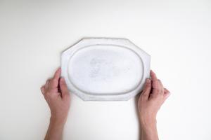 8角オーバル L 白 B