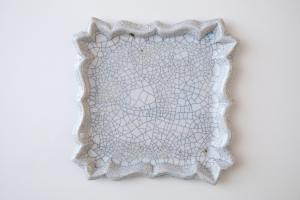 サザエプレート M 墨白