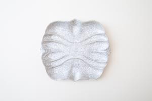 カニパン皿 L 墨白