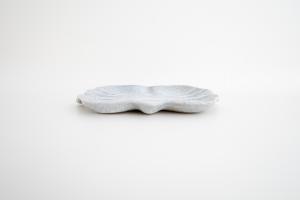 カニパン皿 L 墨白