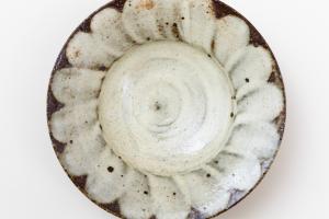 黄刷毛 花浅鉢 φ140