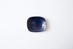 瑠璃釉長方リム豆皿