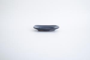 瑠璃釉長方リム豆皿
