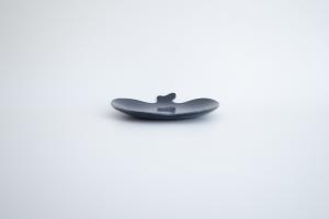 瑠璃釉りんご皿 大