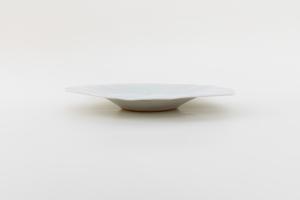 灰青釉 蓮の葉 六寸皿