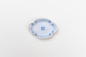 染付小花紋 木瓜豆鉢