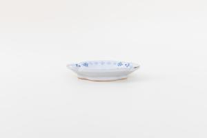 染付小花紋 木瓜豆鉢