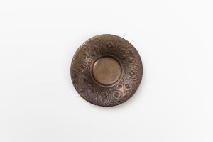 ブロンズ釉 陽刻小皿
