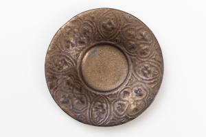 ブロンズ釉 陽刻小皿