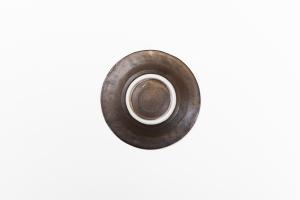 ブロンズ釉 陽刻小皿