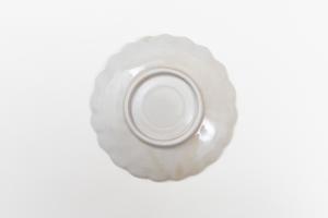 灰琥珀釉 ダリア 六寸皿