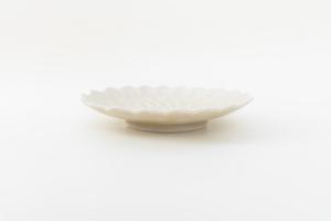 灰琥珀釉 ダリア 六寸皿