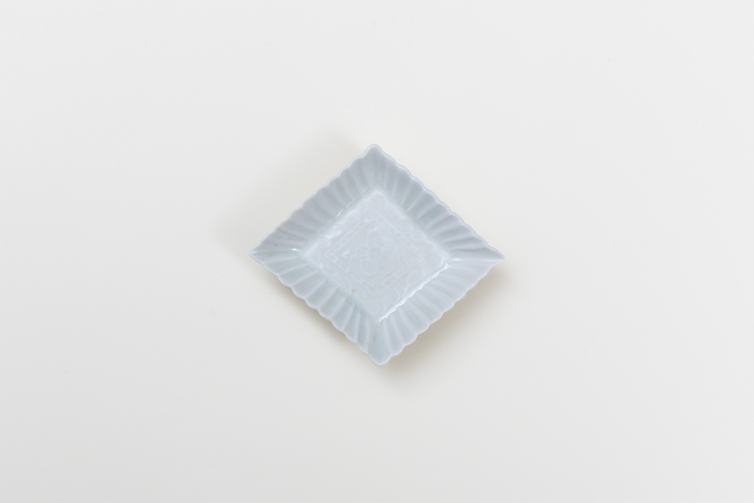 灰青釉 菱形 豆皿