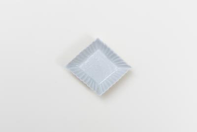 灰青釉 菱形 豆皿