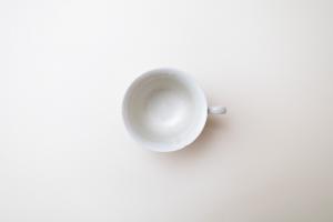 灰青釉 花七宝 コーヒーカップ