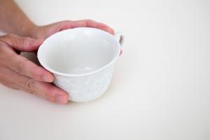 灰青釉 花七宝 コーヒーカップ