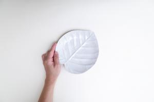 灰青釉 ウンベラータ 六寸皿