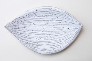 しのぎ 22cm皿 縦縞