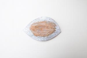 しのぎ 22cm皿 縦縞