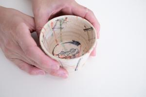 弥七田織部 蕎麦猪口 A