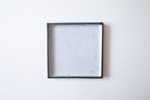 ひびわれリバーシブル角盛皿 200×200