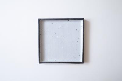 ひびわれリバーシブル角盛皿 200×200