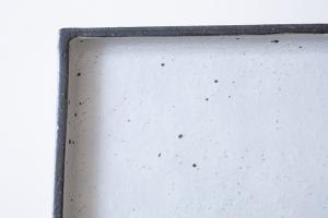 ひびわれリバーシブル角盛皿 200×200