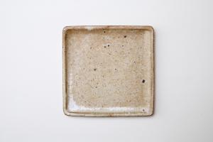 ベージュ 四角小皿