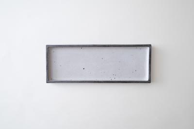 ひびわれリバーシブル角盛皿 110×300