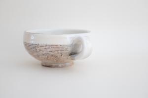 渕荒横彫スープカップ 丸