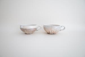 渕荒横彫スープカップ 丸