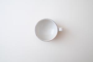 渕荒横彫スープカップ 丸