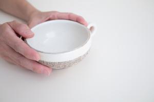 渕荒横彫スープカップ 丸