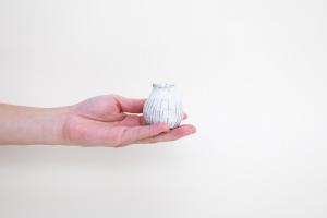 ミニ花入れ しのぎ 縦縞