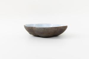 白×黒 木瓜鉢