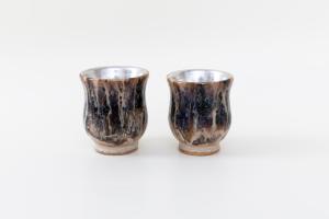 黒流×シルバー 酒器セット