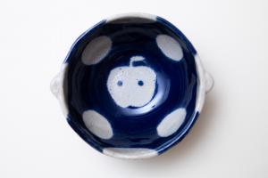 青色 耳付き CORONボウル リンゴ