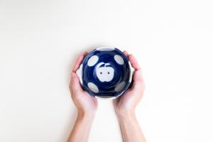 青色 耳付き CORONボウル リンゴ