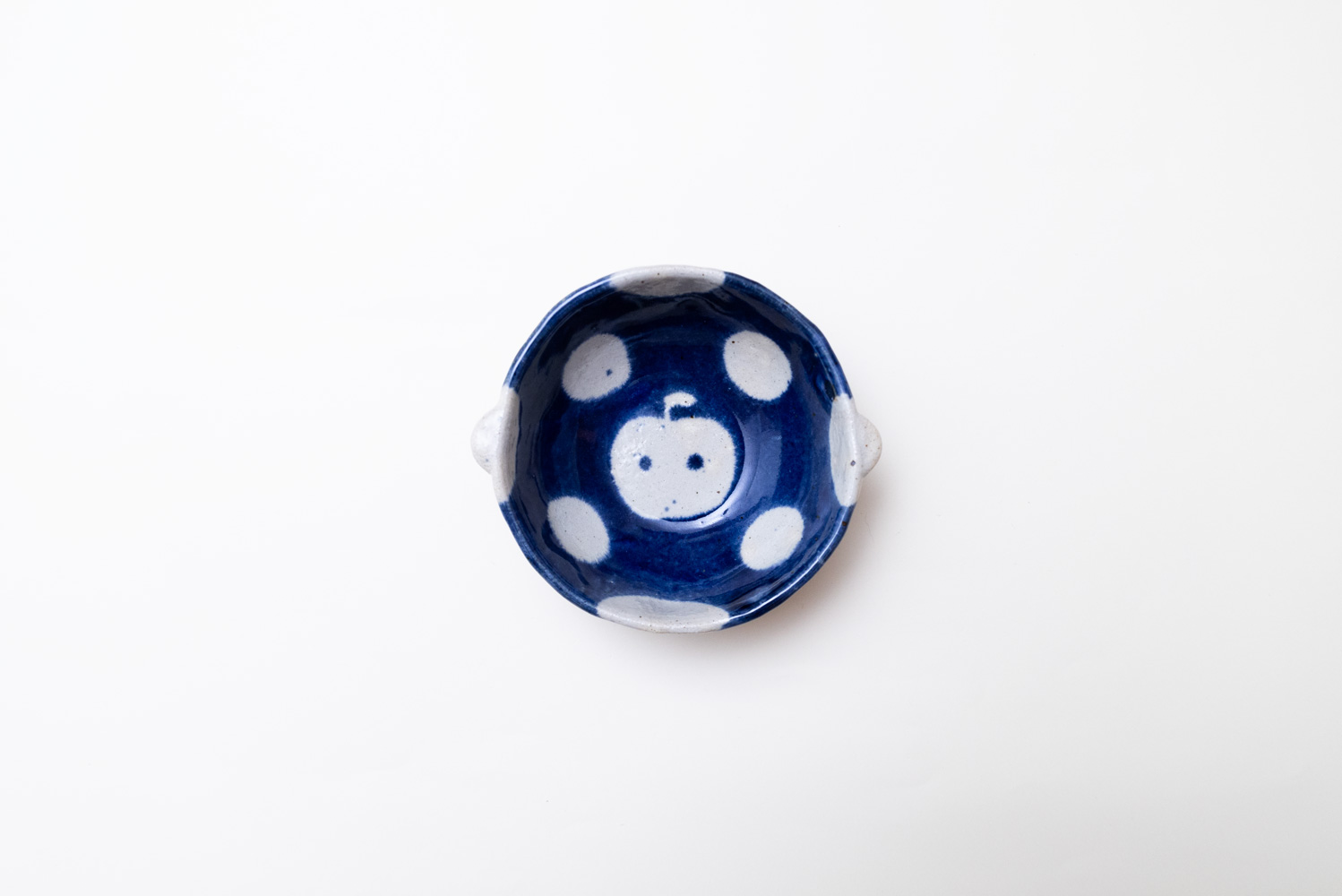 青色 耳付き CORONボウル 小 リンゴ