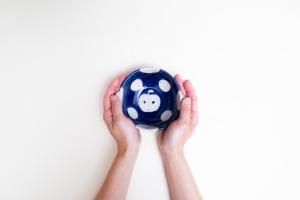 青色 耳付き CORONボウル 小 リンゴ