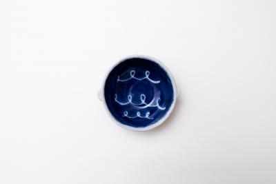 青色 耳付き CORONボウル 小 グルグル