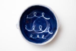 青色 耳付き CORONボウル 小 グルグル